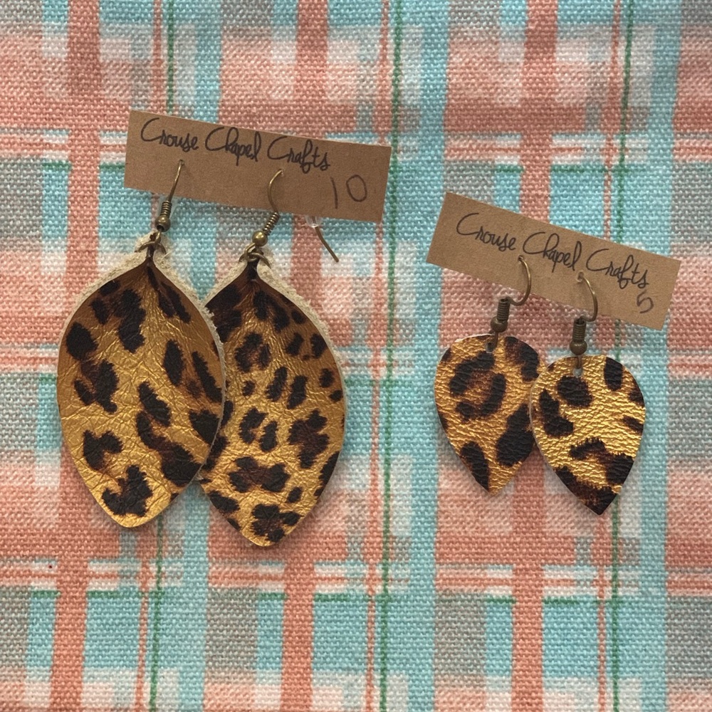 Custom Leather Earrings Mommy and Me Set